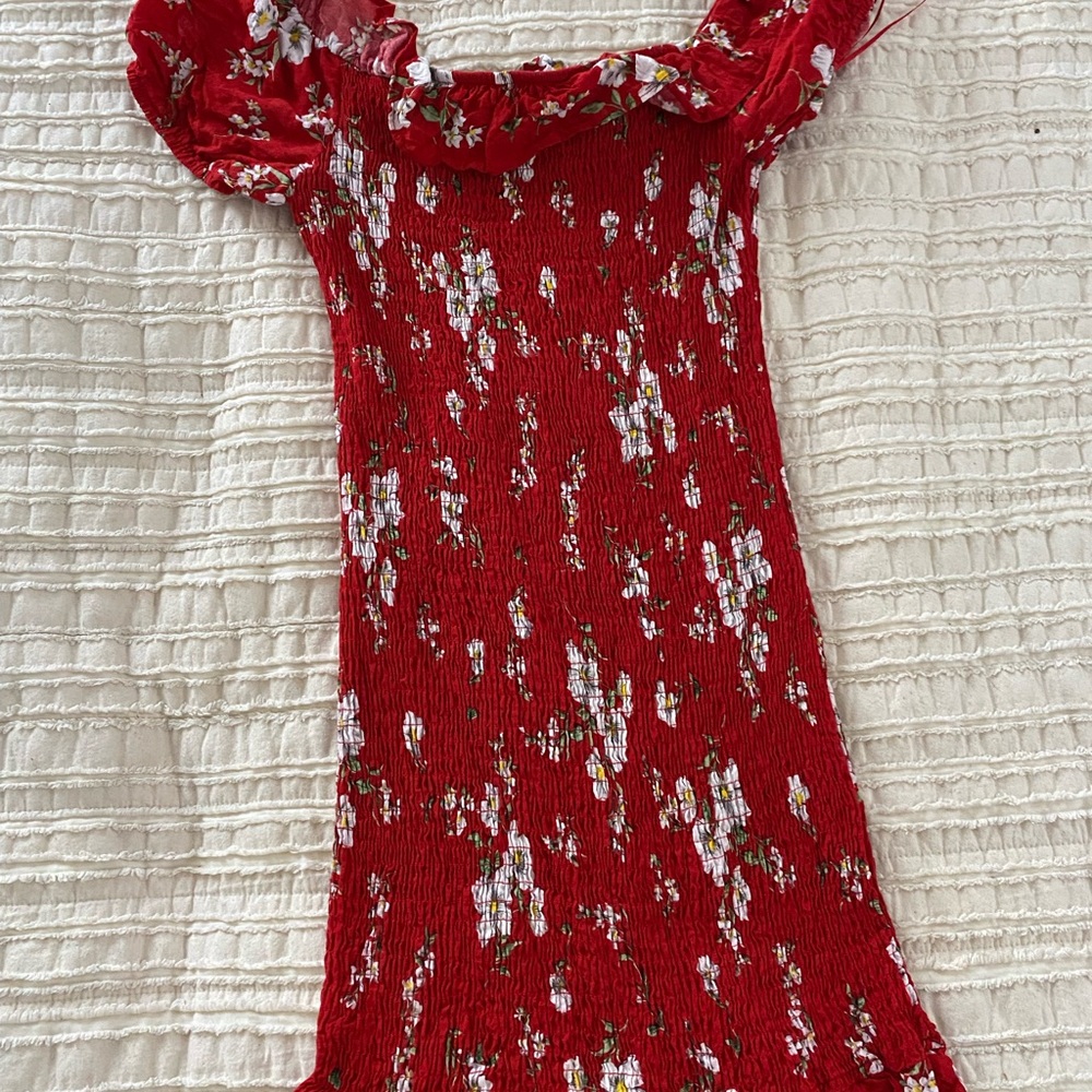 Red floral princess Polly dress
